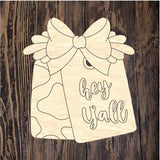 PCD Hey Yall Tag With Greenery