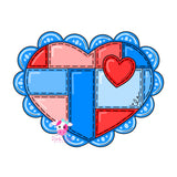 PCD Patriotic Patchwork Heart