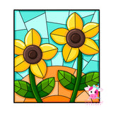 PCD Stained Glass Sunflowers