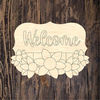 PCD Welcome Sunflower Plaque