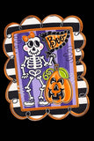 QMC Boo Skelly Scallop Plaque