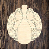 QMC Fall Pumpkin With Bow