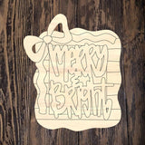QMC Merry Bright Bow Plaque