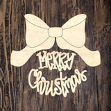 QMC Merry Christmas Scallop Ornament