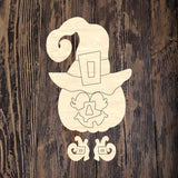 QMC Pumpkin Witch Hat Ribbon Legs