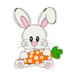 Bunny Rabbit with Carrot