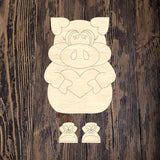 RLY Bacon My Heart Pig Ribbon Legs