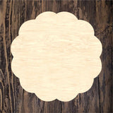 RLY Candy Cane Greenery Scallop Circle