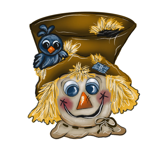 DOD Scarecrow Head with Bird – Home Creations Milling & Signage