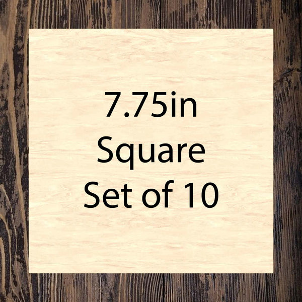 Square 7.75 inch -Set of 10