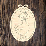 Vintage Goose With Bonnet Plaque