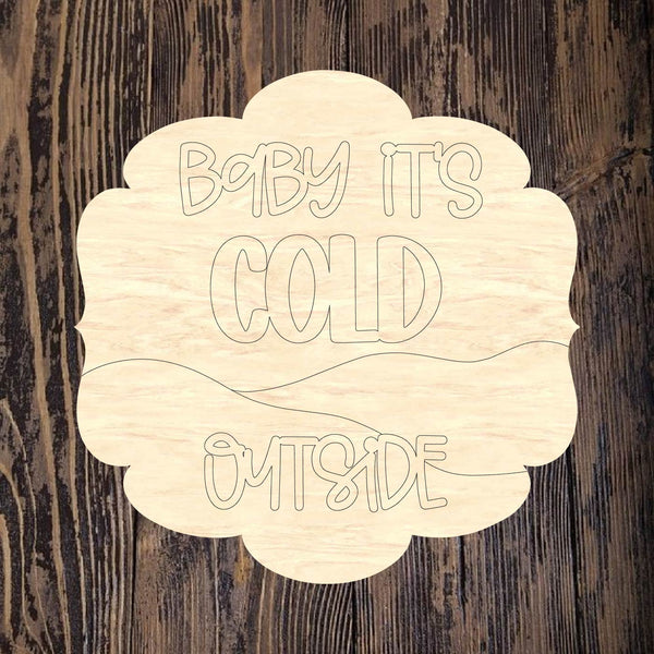 WHD Baby Its Cold Outside Snowy Day Frame