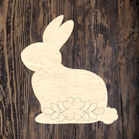 WHD Floral Bunny Silhouette