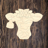 WHD Floral Cow Head