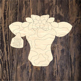 WHD Floral Cow Head