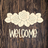WHD Floral Striped Welcome Banner Flag