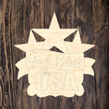 WHD God Bless the USA Star Trio Banner