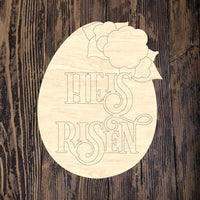 WHD He Is Risen Floral Easter Egg