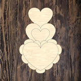 WHD Heart Trio Stack Round Frame