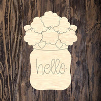 WHD Hello Fall Mums Mason Jar