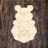 WHD Hello Winter Polar Bear Snowflake Frame