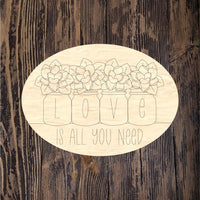 WHD Love Is All You Need Magnolias Mason Jar