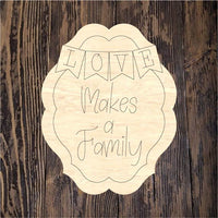 WHD Love Makes A Family Banner Frame