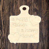 WHD Messy Happy Kitchen Cutting Board