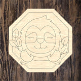 WHD Peekaboo Night Sloth Hexagon Frame