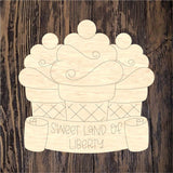 WHD Sweet Land of Liberty Ice Cream Cone Trio