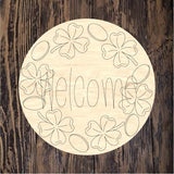 WHD Welcome Shamrock Wreath