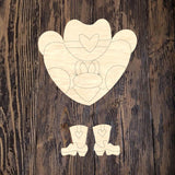 WLD Cowboy Heart Ribbon Legs