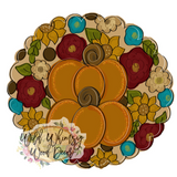 WLD Floral Pumpkin Scallop Round