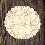 WLD Floral Pumpkin Scallop Round