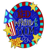 WLD Red White Boom Plaque