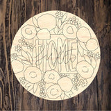 WWW Floral Home Sweet Home Round
