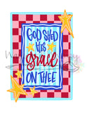 WWW God Shed His Grace Plaque