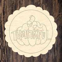 WWW Thankful Pumpkin Plaque