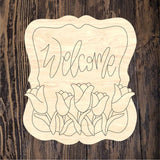 WWW Welcome Flower Plaque