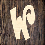 WWW Whimsical Curly Letter W