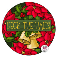 PCD Deck The Halls Poinsettia Round