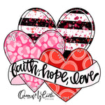 QMC Faith Hope Love Triple Heart