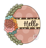 PCD Hello Floral Oval