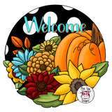 PCD Fall Flowers And Pumpkin