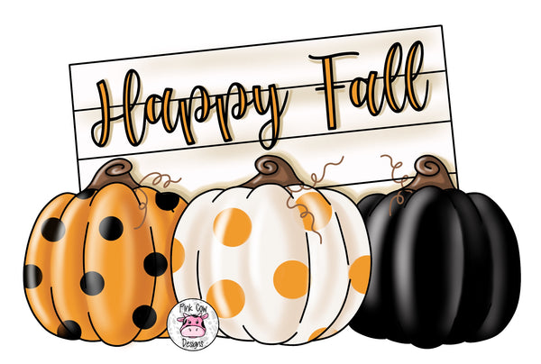 PCD Happy Fall 3 Pumpkins