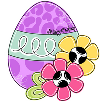 ABL Floral Easter Egg 1 With Prints