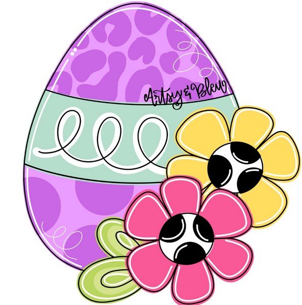 ABL Floral Easter Egg 1 With Prints