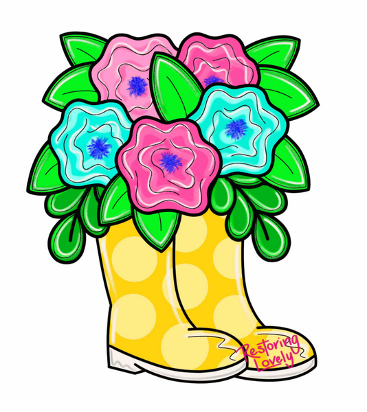 RLY Floral Rain Boots
