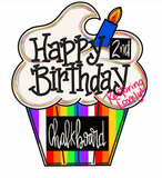 RLY Happy Bday Cupcake