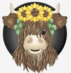 WHD Floral Highland Cow